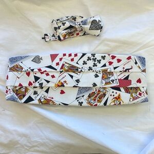 Vegas Playing Cards Cummerbund and Bow tie Set
